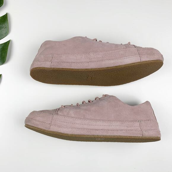 Ugg Blake Sneakers Pink Suede Lace Up Casual Women's 9.5 - Picture 10 of 13